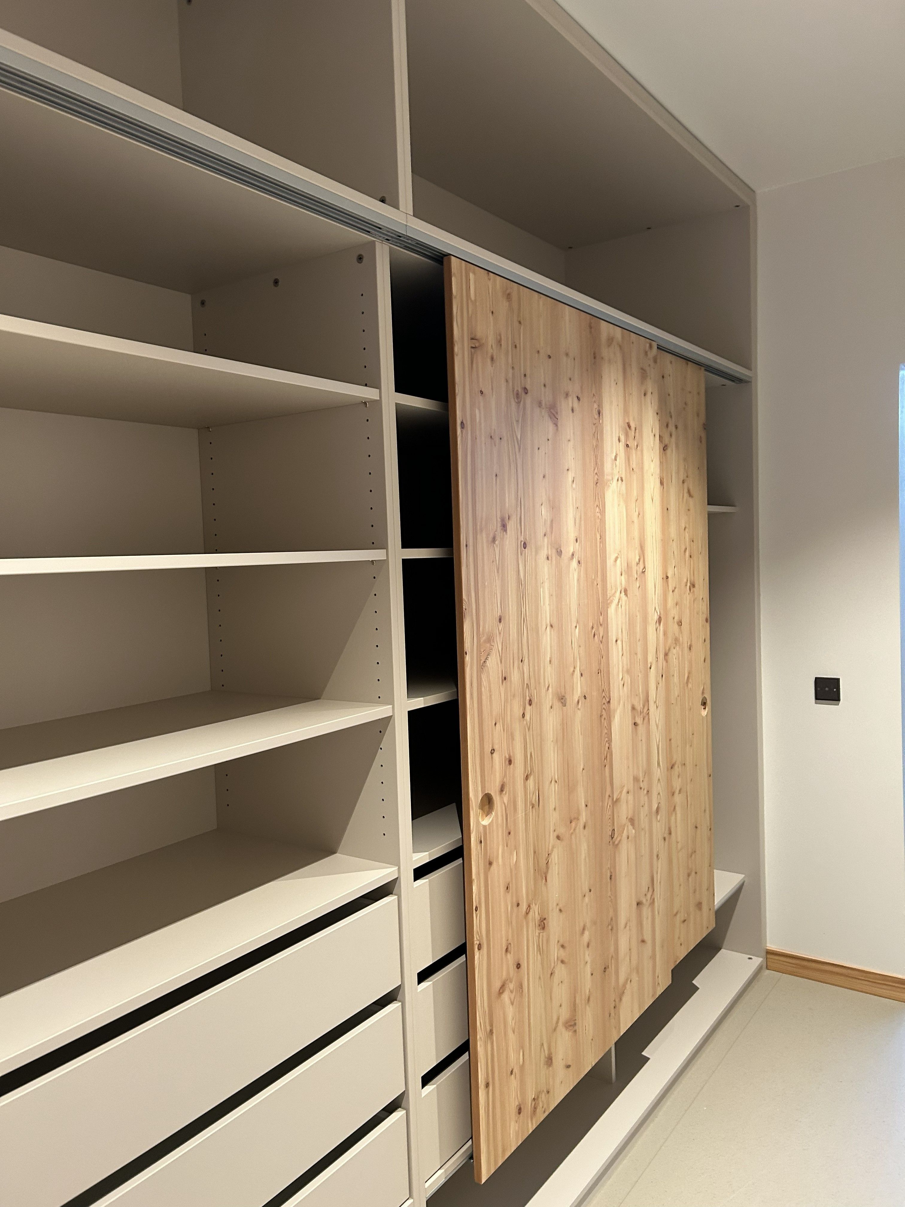 Wardrobe in the room